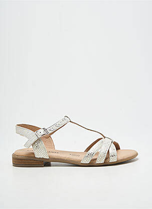 Sandales/nu pieds chiquet talon plat jusqu'à 3cm argent GEO-REINO femme