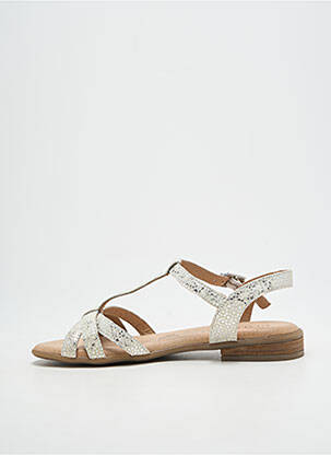 Sandales/nu pieds chiquet talon plat jusqu'à 3cm argent GEO-REINO femme