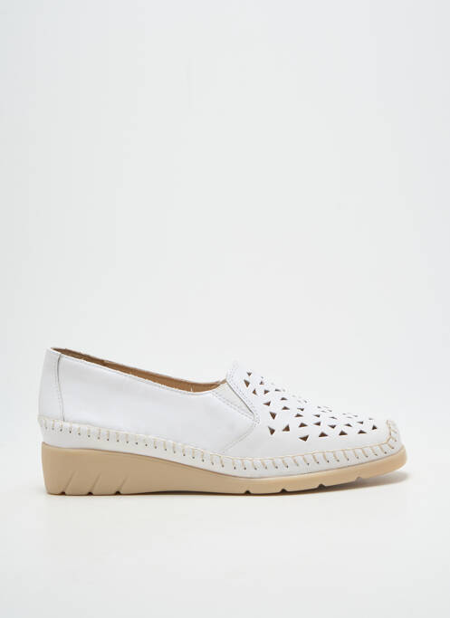 Mocassins voute plantaire talon plat jusqu'à 3cm blanc LUXAT femme