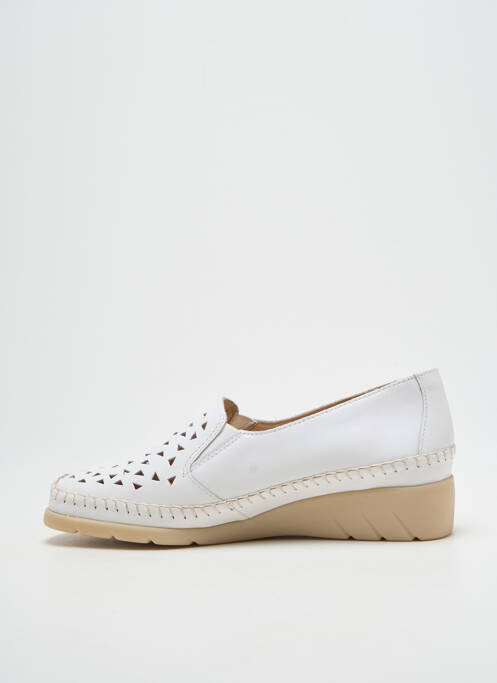 Mocassins voute plantaire talon plat jusqu'à 3cm blanc LUXAT femme