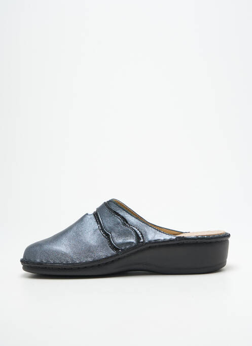 Mules/sabots tissage satiné talon de 4 à 6cm noir LA PLUME femme