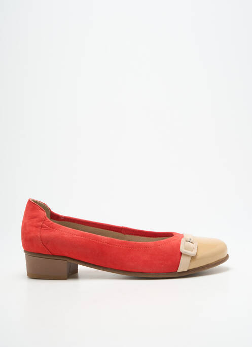 Ballerines bout rond talon plat jusqu'à 3cm rouge DORKING femme