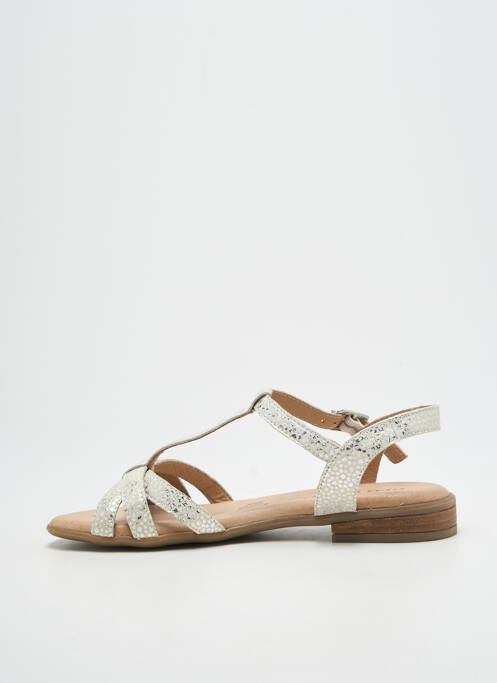 Sandales/nu pieds chiquet talon plat jusqu'à 3cm argent GEO-REINO femme