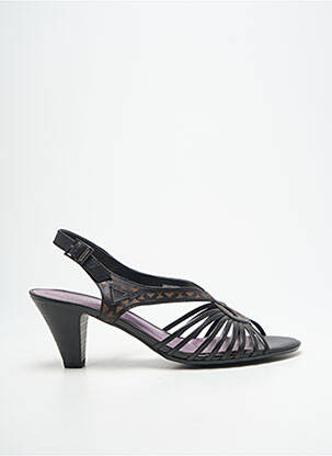 Sandales/nu pieds matière lisse talon de 7 à 9cm noir TAMARIS femme