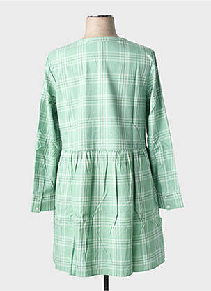 Robe mi-longue manches longues manches longues vert SHEEGO femme