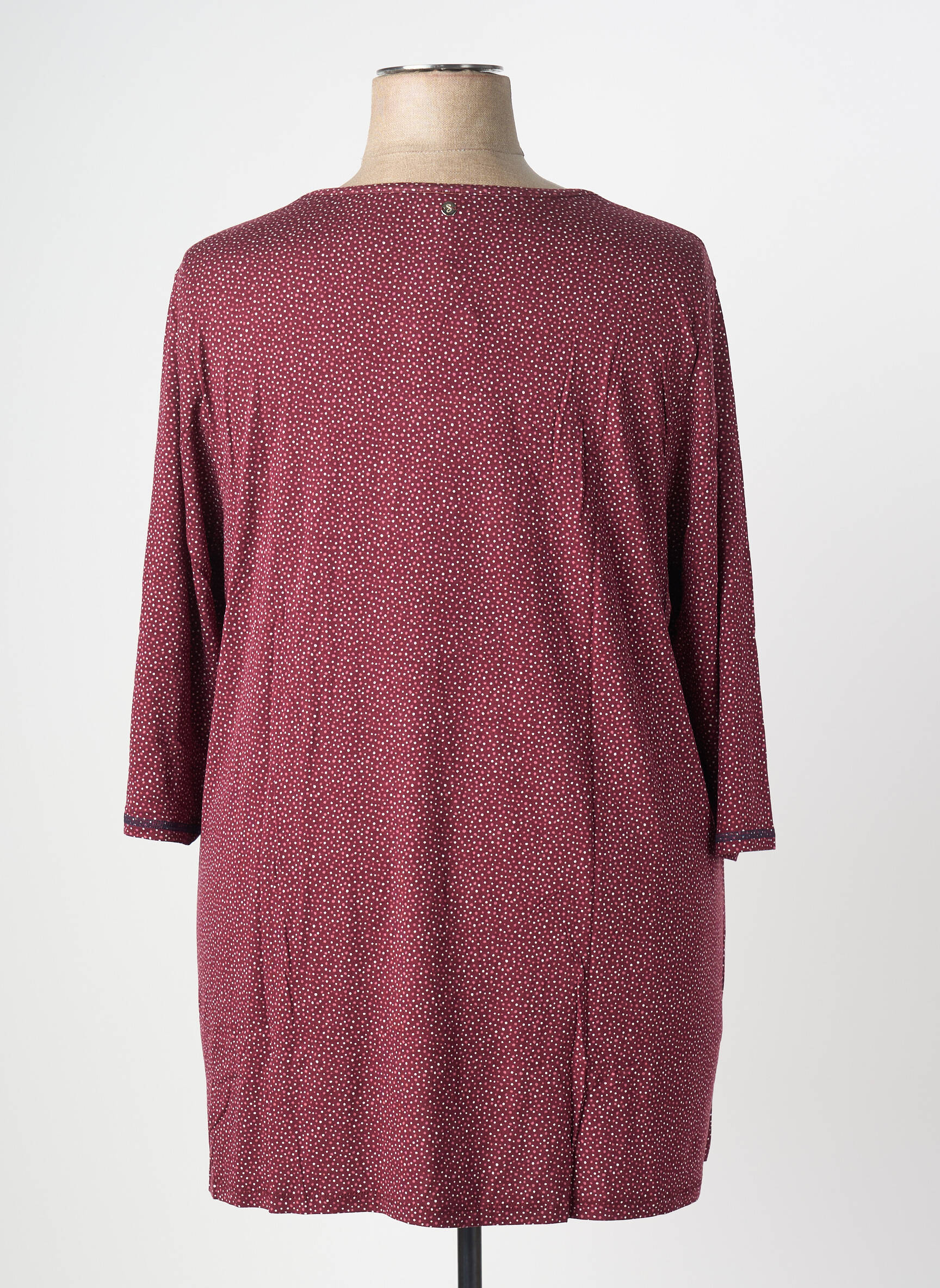 Top col rond manches 3/4 violet SHEEGO femme