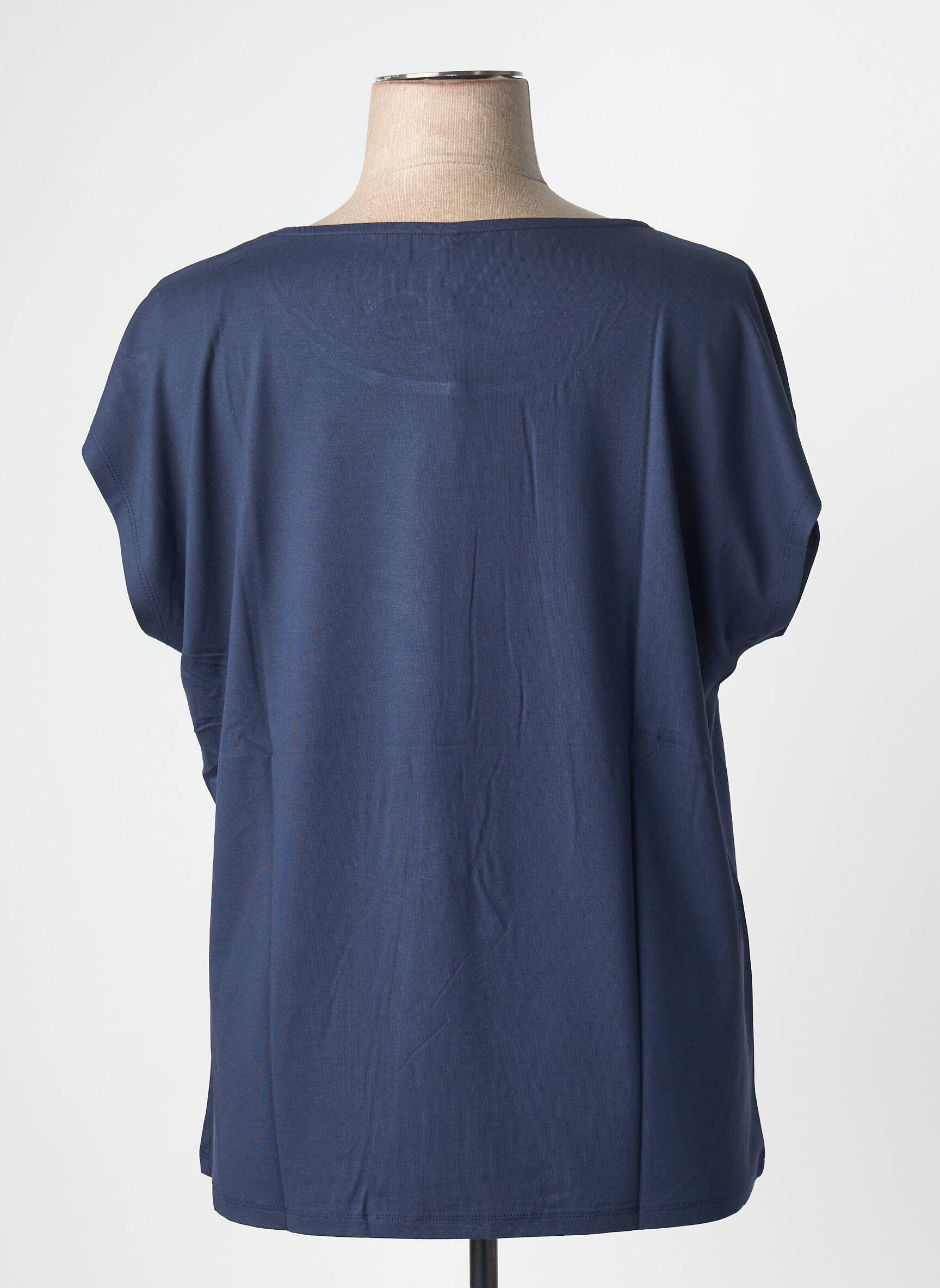 Top stretch manches courtes bleu SHEEGO femme