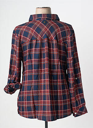 Chemisier coupe cintrée manches longues bleu SHEEGO femme