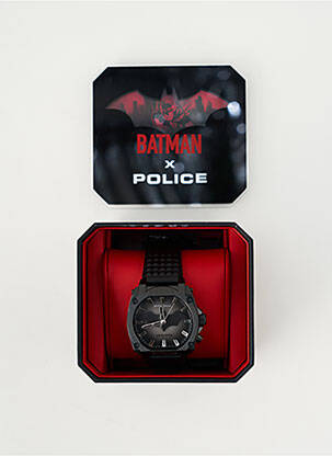 Montre matériaux cuir noir POLICE homme