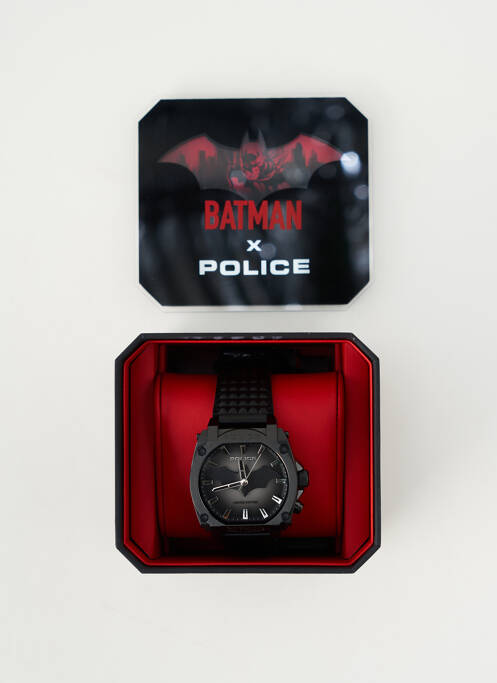 Montre matériaux cuir noir POLICE homme