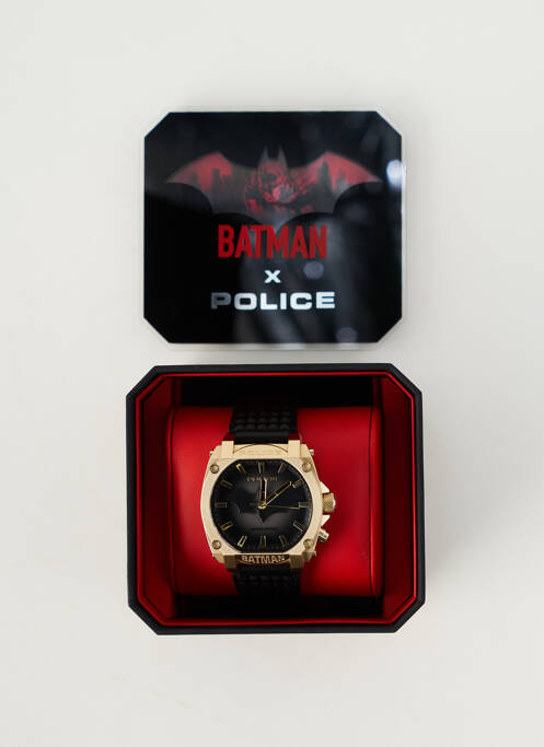 Montre matériaux cuir noir POLICE homme
