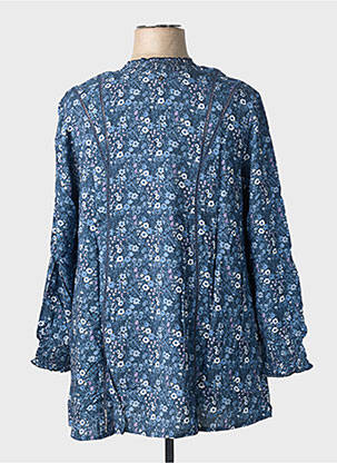 Tunique manches longues fermeture boutonnée sur le devant bleu SHEEGO femme