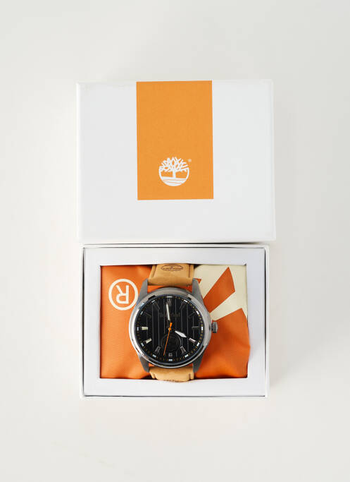 Montre matériaux cuir marron TIMBERLAND homme