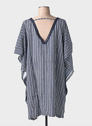 Robe de plage manches courtes bleu SHEEGO femme