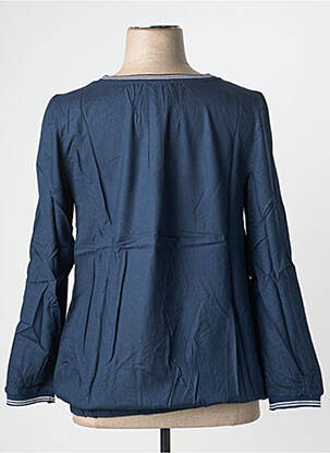Blouse col rond manches longues bleu SHEEGO femme