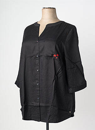 Chemisier coupe droite manches 3/4 noir SHEEGO femme