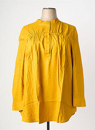 Tunique manches longues fermeture boutonnée sur le devant jaune SHEEGO femme