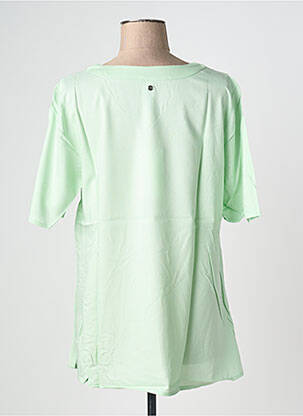 Blouse tissage popeline manches courtes vert SHEEGO femme