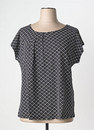 Top stretch manches courtes noir SHEEGO femme