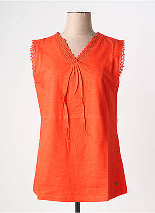 Top manches courtes manches courtes orange SHEEGO femme