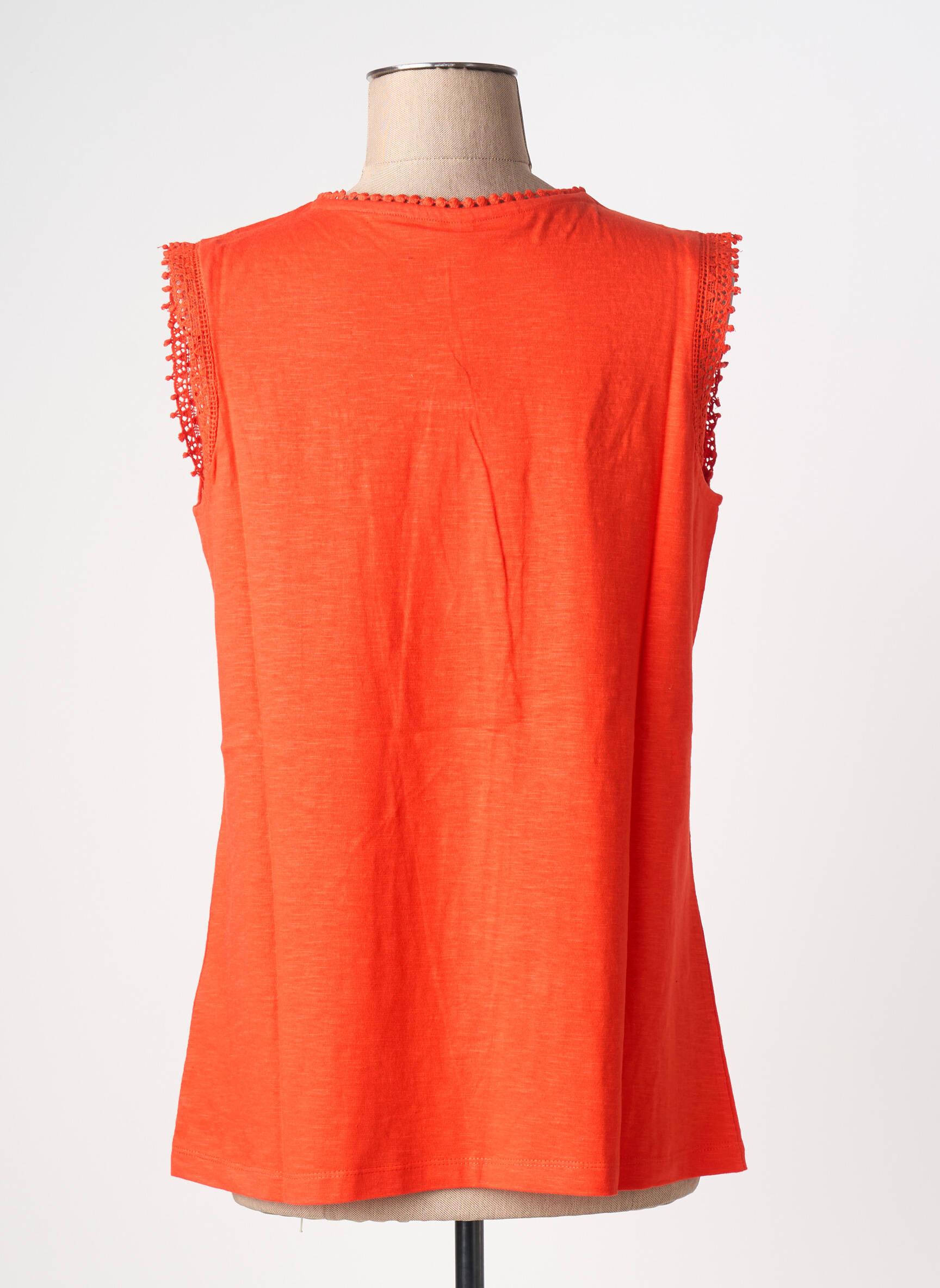 Top manches courtes manches courtes orange SHEEGO femme