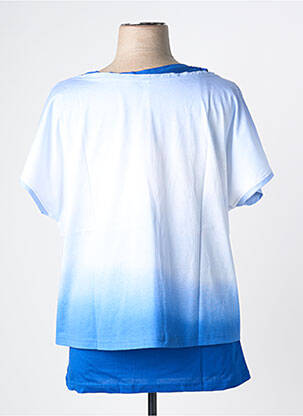 T-shirt stretch manches courtes bleu SHEEGO femme