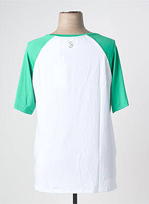 T-shirt coupe droite manches courtes vert SHEEGO femme