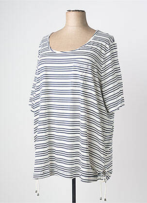T-shirt coupe droite manches courtes blanc SHEEGO femme