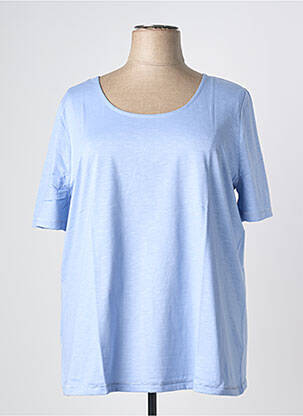 T-shirt sérigraphie manches courtes bleu SHEEGO femme
