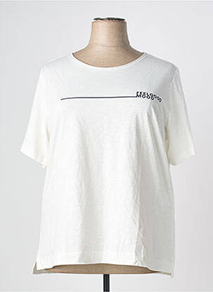 T-shirt coupe droite manches courtes blanc TRIANGLE femme