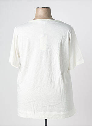T-shirt coupe droite manches courtes blanc TRIANGLE femme