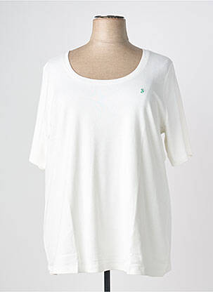 T-shirt coupe droite manches courtes blanc SHEEGO femme