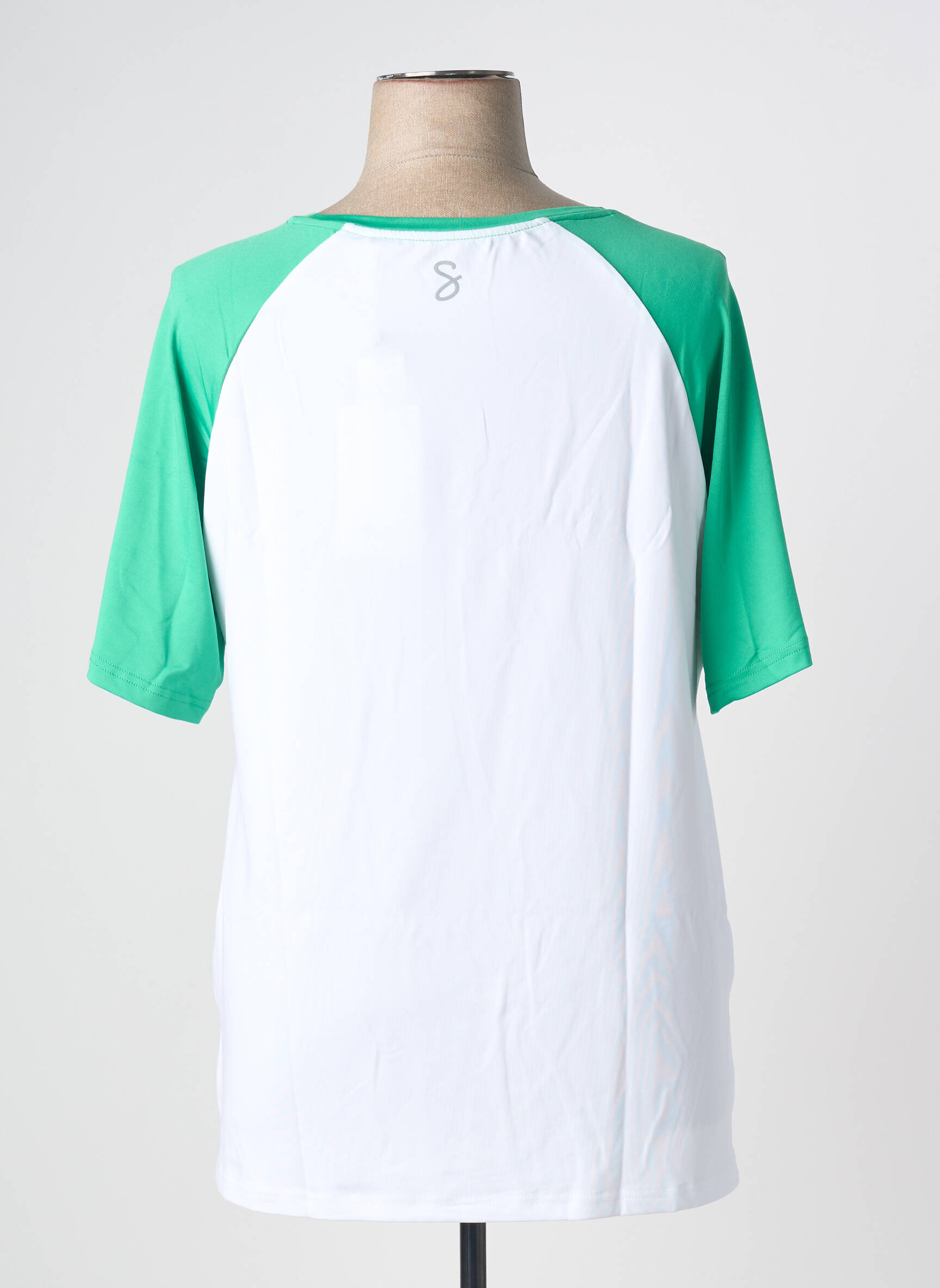 T-shirt coupe droite manches courtes vert SHEEGO femme