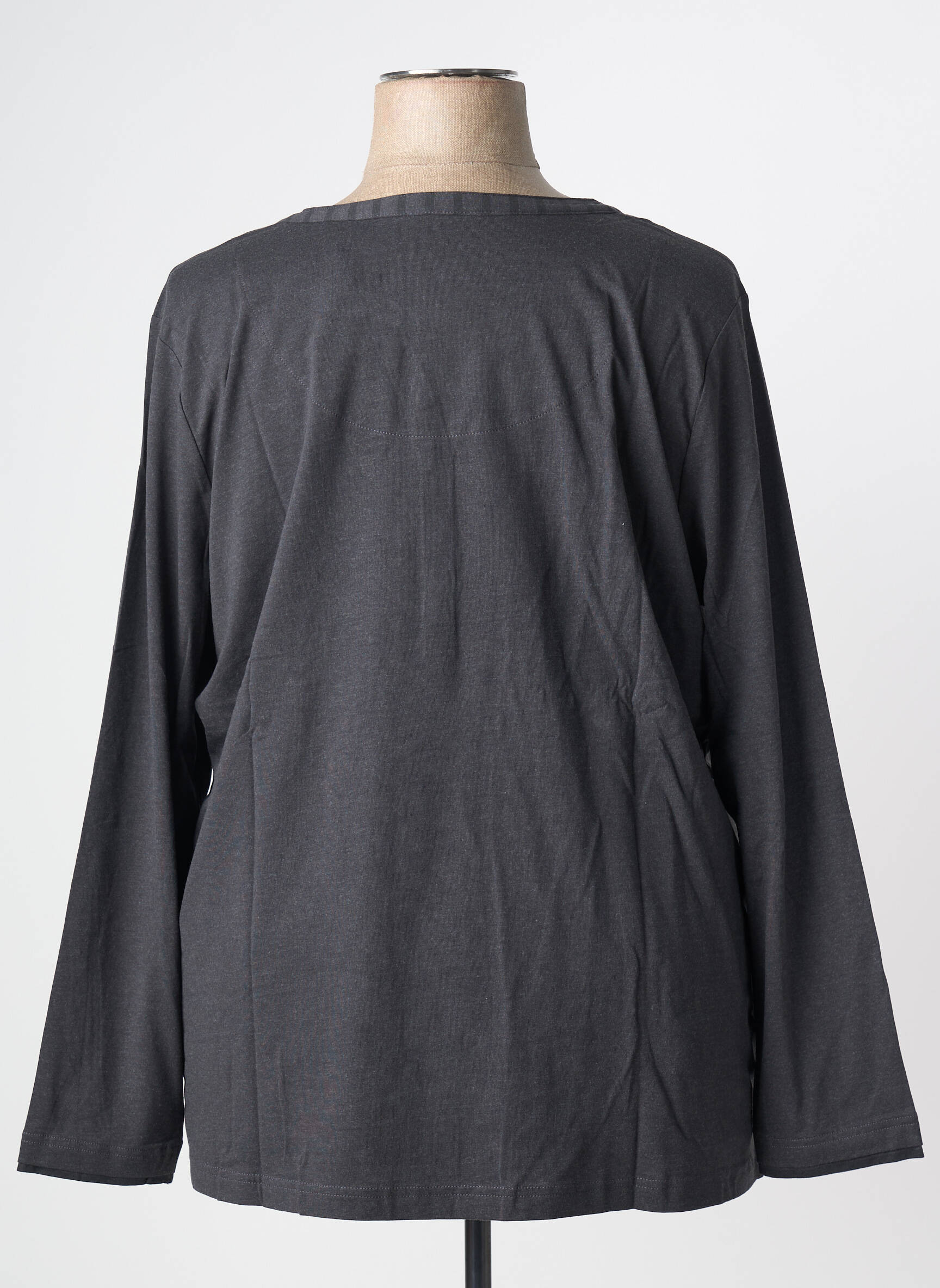 Top manches longues manches longues gris SHEEGO femme