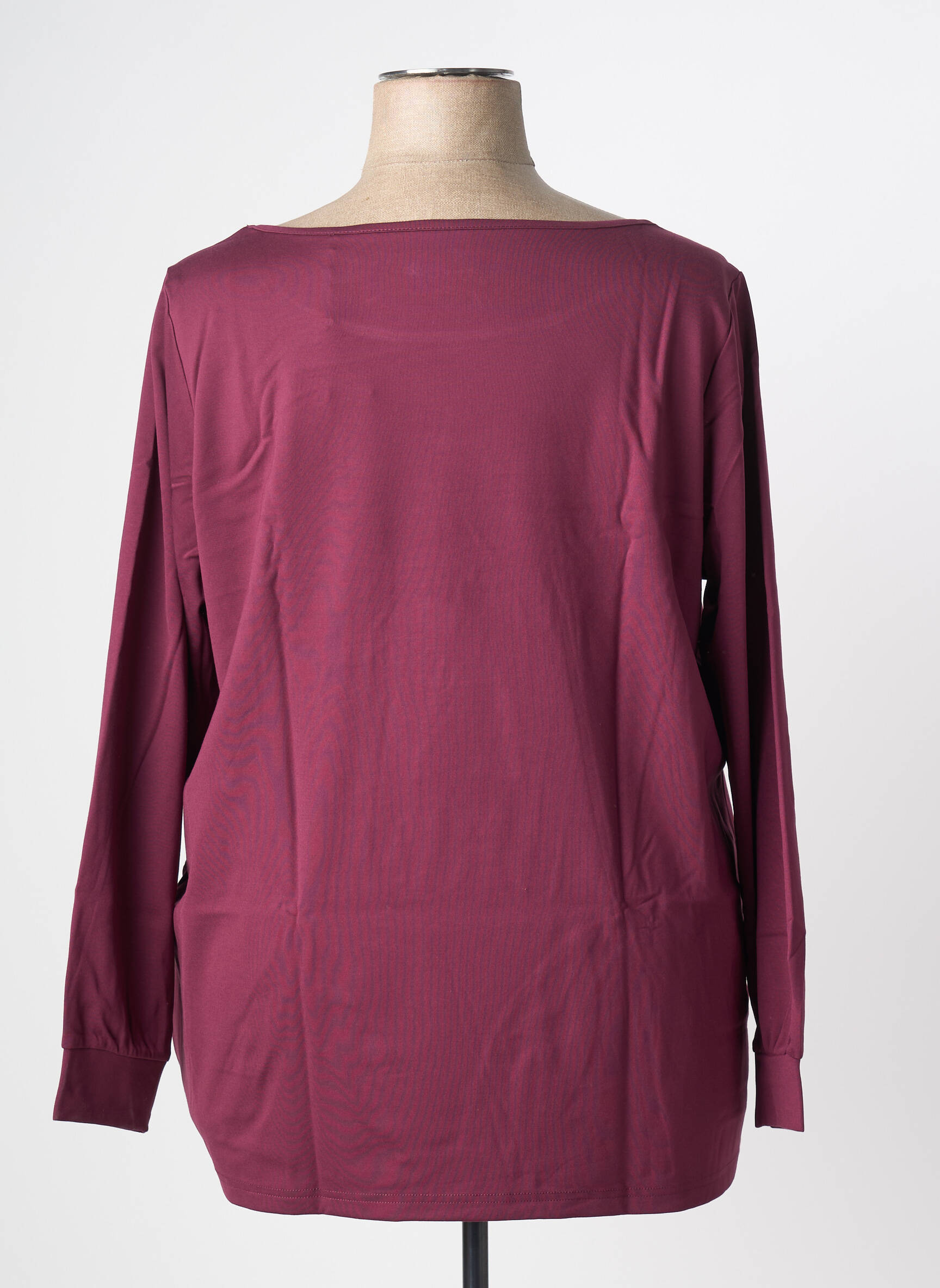 T-shirt sérigraphie floquée manches longues violet SHEEGO femme