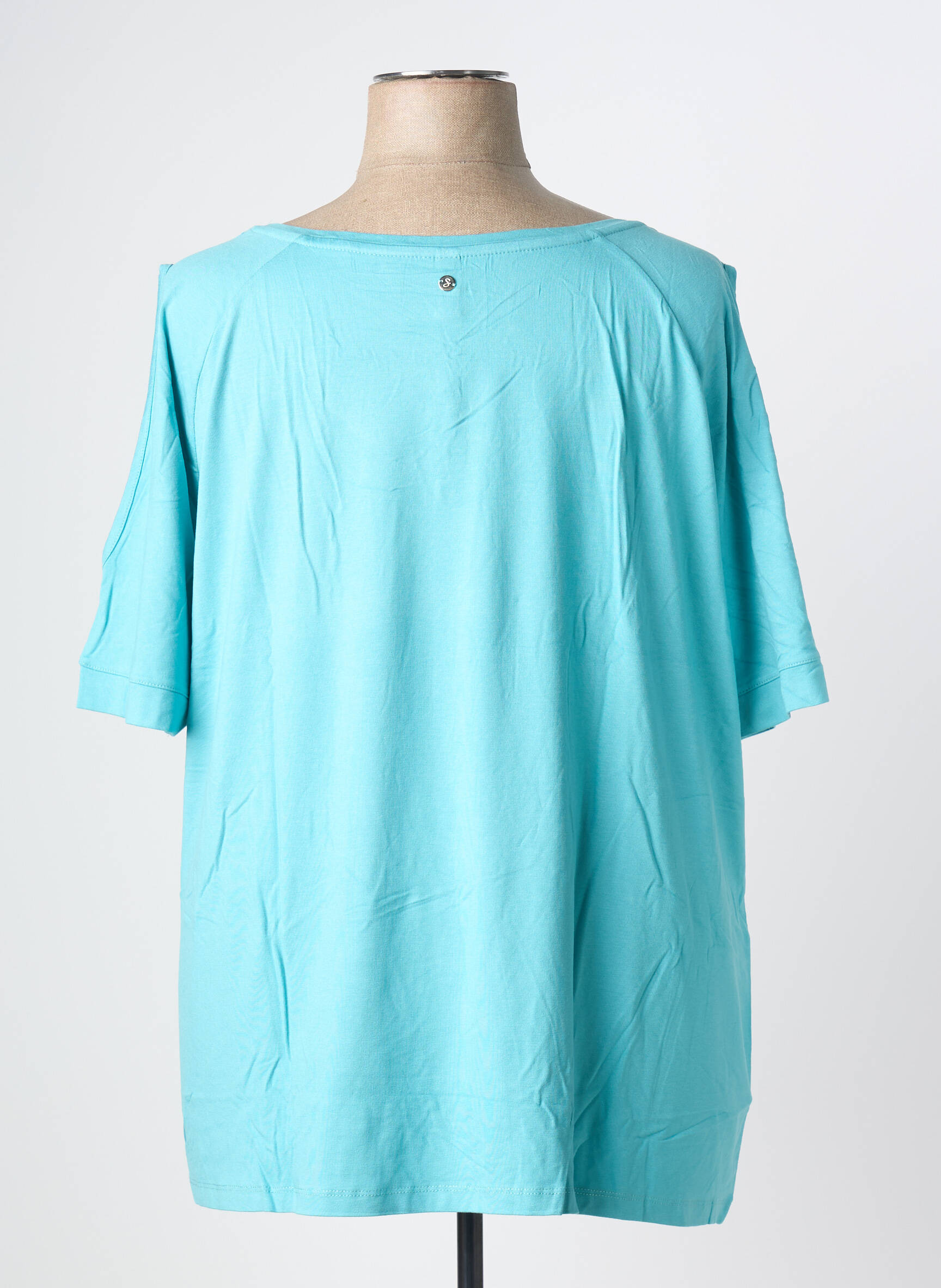 Top manches courtes manches courtes bleu SHEEGO femme