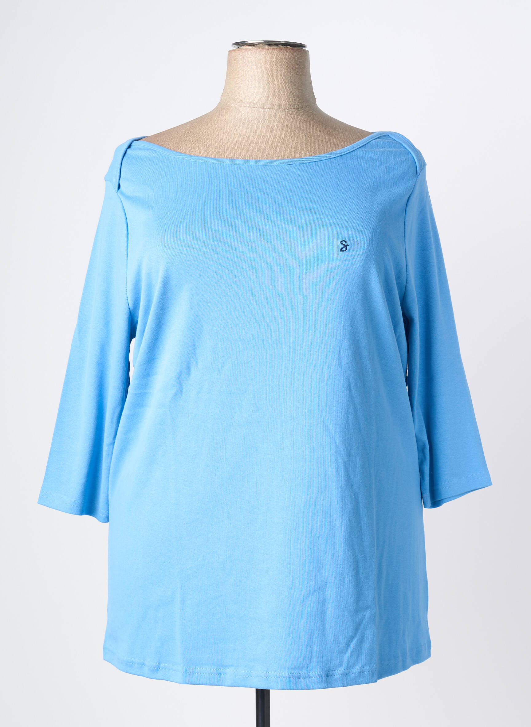 Top manches 3/4 bleu SHEEGO femme