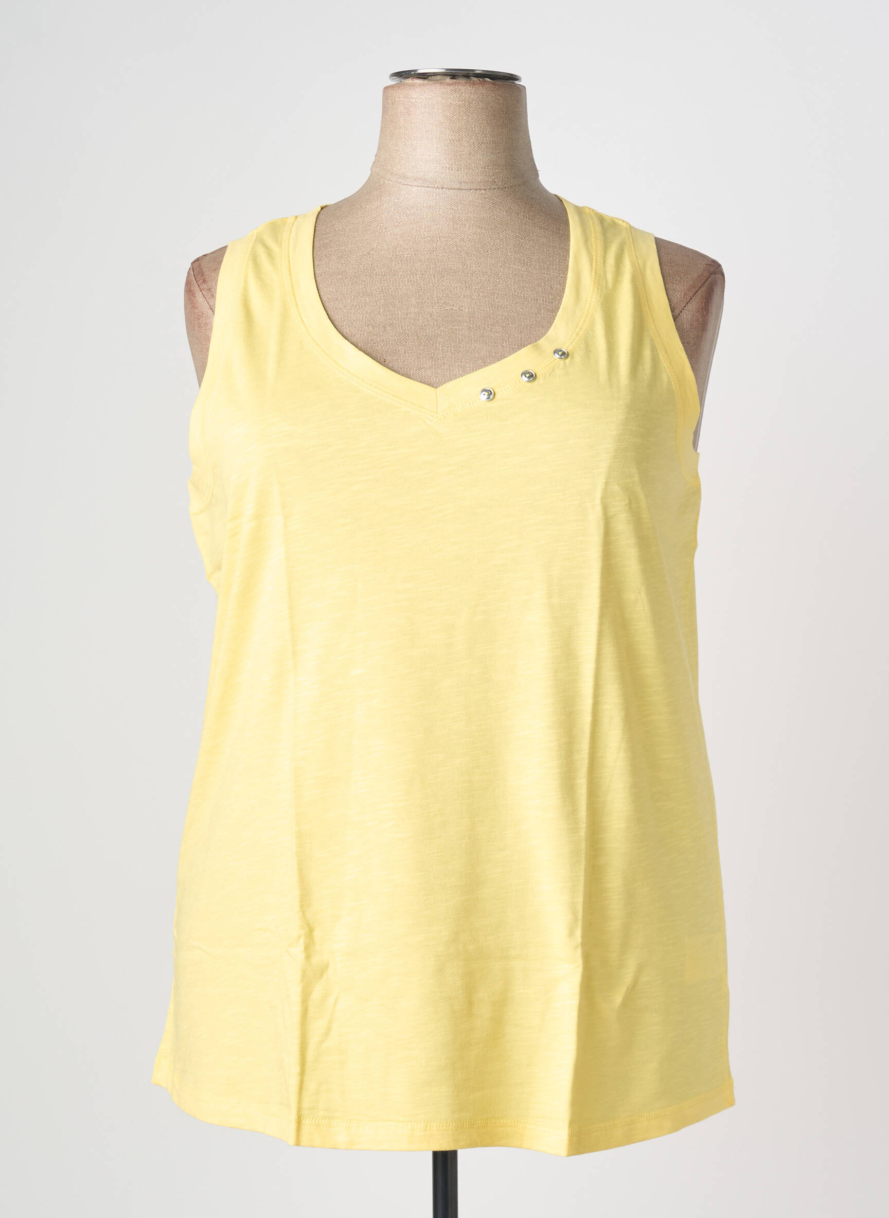 Débardeur coupe droite sans manche jaune SHEEGO femme
