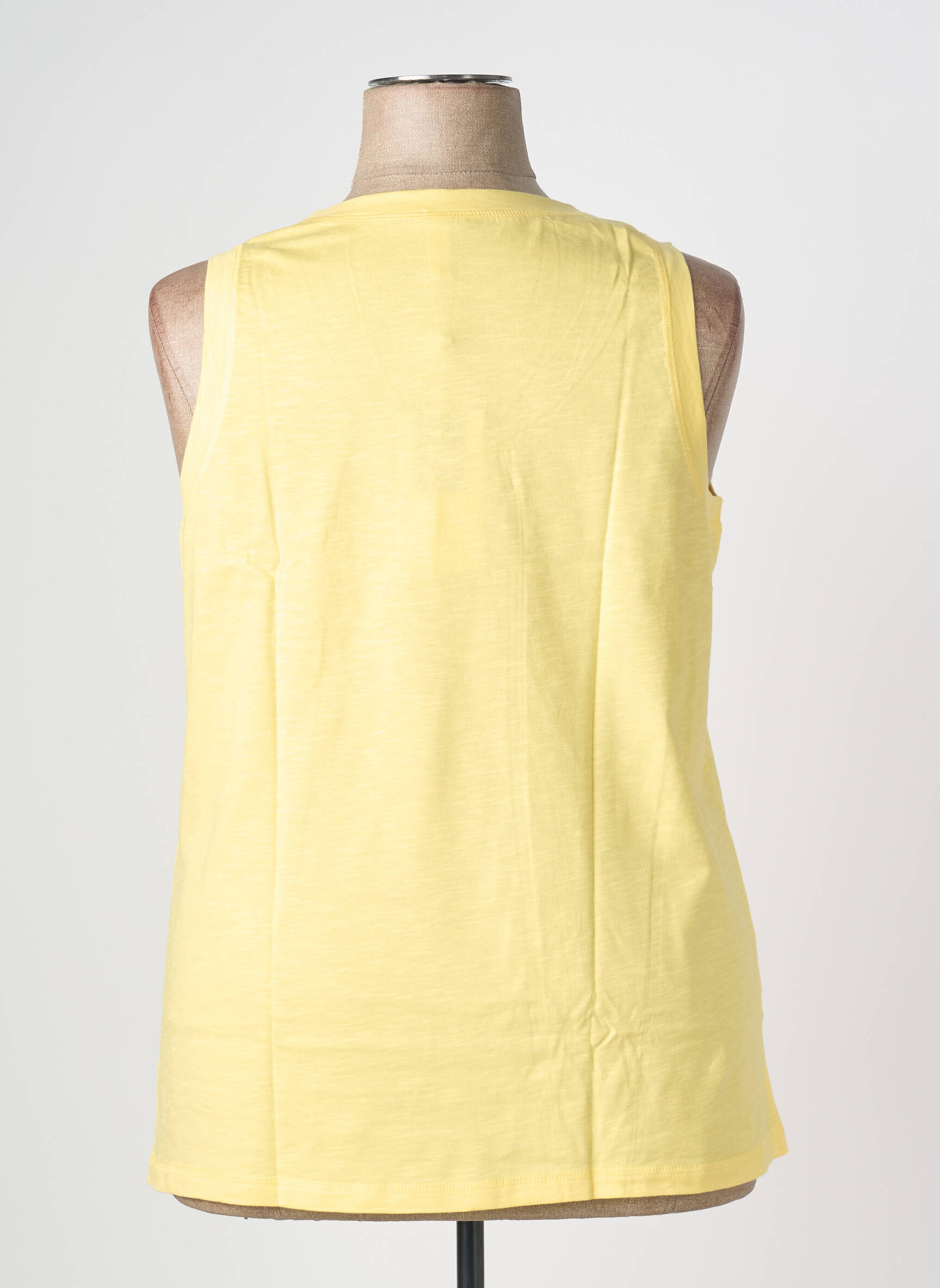Débardeur coupe droite sans manche jaune SHEEGO femme