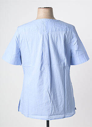 Chemisier coupe cintrée manches courtes bleu SHEEGO femme