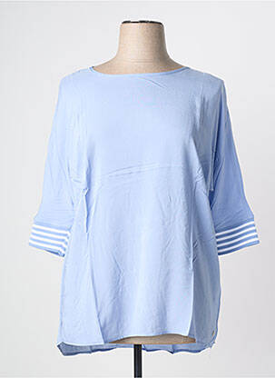 Tunique manches longues col rond bleu SHEEGO femme