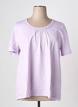 T-shirt stretch manches courtes violet SHEEGO femme
