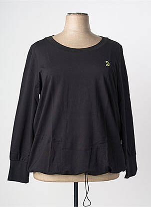 Sweat-shirt maille semi-opaque manches longues noir SHEEGO femme