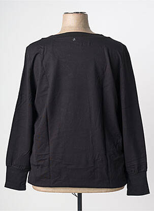 Sweat-shirt maille semi-opaque manches longues noir SHEEGO femme