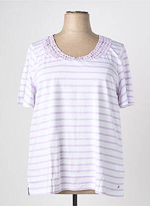 T-shirt imprimé fantaisie manches courtes violet SHEEGO femme