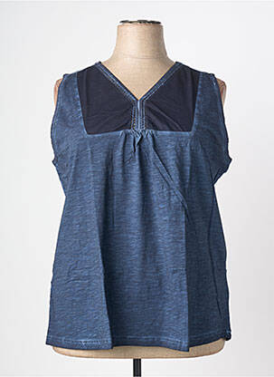 Débardeur coupe droite sans manche bleu SHEEGO femme