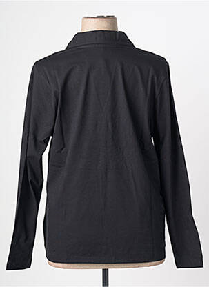 Blouse tissage popeline manches longues noir SHEEGO femme