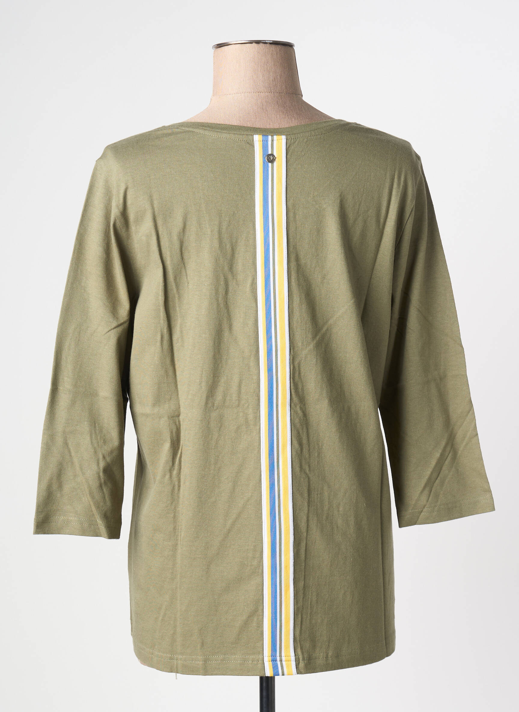 T-shirt manches 3/4 manches 3/4 vert SHEEGO femme