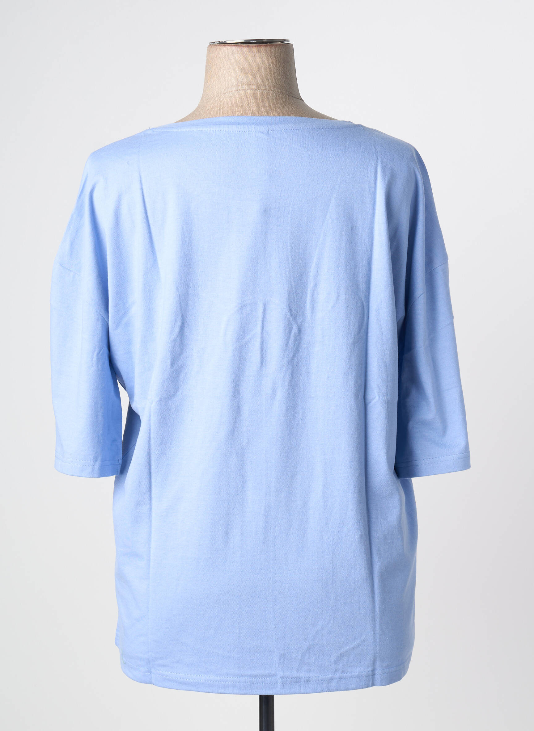 T-shirt manches 3/4 manches 3/4 bleu SHEEGO femme