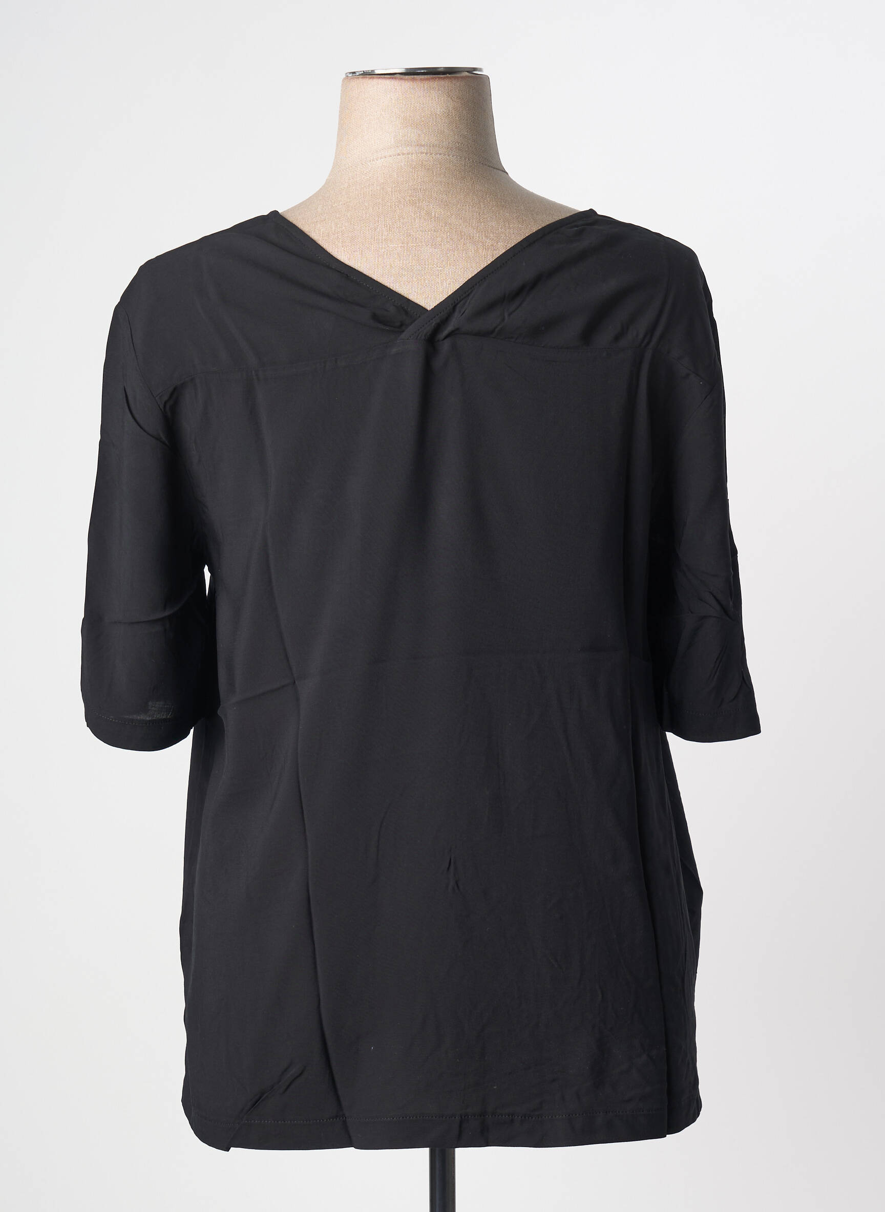 Top manches courtes manches courtes noir SHEEGO femme